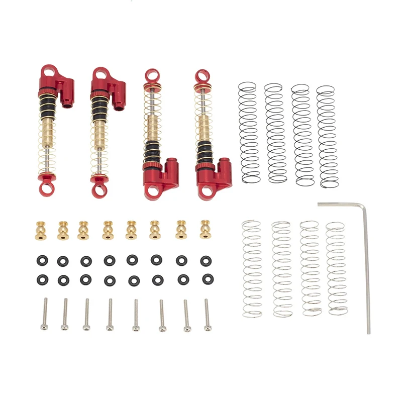 4pcs 43MM Extended Shock Absorbers CNC Anodized Threaded Double Barrel Shock Absorbers For Axial SCX24 1/24 RC Car Repair Parts
4pcs 43MM Extended Shock Absorbers CNC Anodized Threaded Double Barrel Shock Absorbers For Axial SCX24 1/24 RC Car Repair Parts