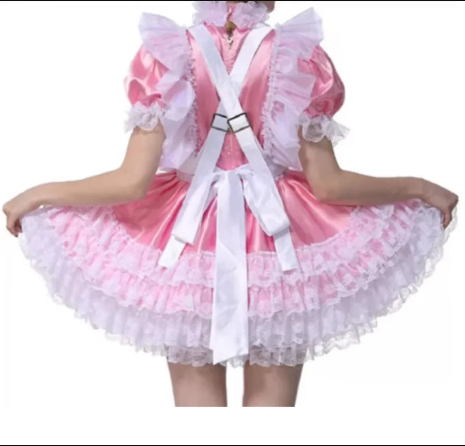 Fashion Pink Girl Satin Princess Dress Adult Cross Dress Sissy Prom Dress Maid Dress Can Be Customized with Lock
Fashion Pink Girl Satin Princess Dress Adult Cross Dress Sissy Prom Dress Maid Dress Can Be Customized with Lock