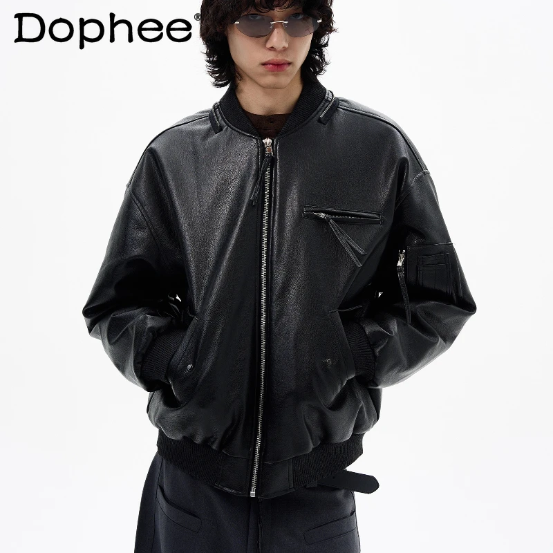 2025 New American Style Retro Thickened Faux Leather Jackets Men Women Stylish High-End Parkas Couple Zipper Long Sleeve Jackets
2025 New American Style Retro Thickened Faux Leather Jackets Men Women Stylish High-End Parkas Couple Zipper Long Sleeve Jackets