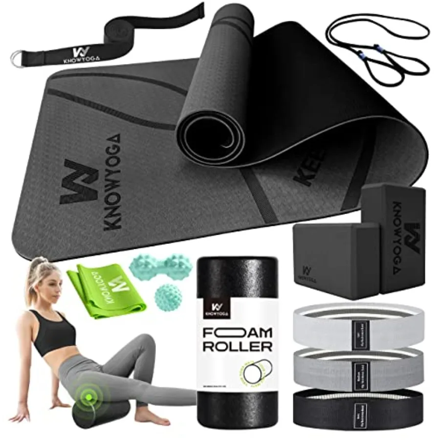 Yoga Starter Kit 12 in 1 - Yoga Set Include Yoga Mat Foam Roller 4 Resistance Bands Yoga Blocks 2 Pack with Strap 2 Peanut Mass
Yoga Starter Kit 12 in 1 - Yoga Set Include Yoga Mat Foam Roller 4 Resistance Bands Yoga Blocks 2 Pack with Strap 2 Peanut Mass