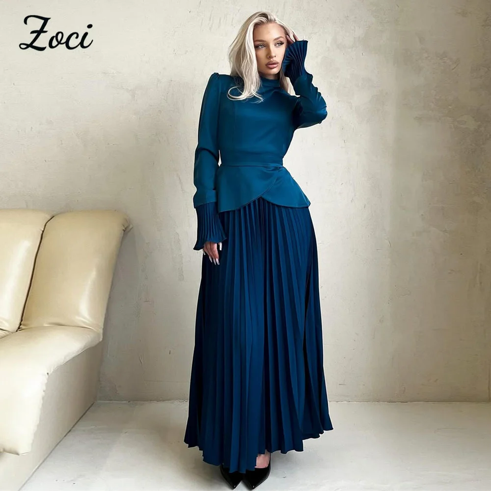 Zoci Modest High Neck A line Prom Dresses Long Sleeve Customized Silk Satin Evening Party Dress Women Special Occasion Gowns
Zoci Modest High Neck A line Prom Dresses Long Sleeve Customized Silk Satin Evening Party Dress Women Special Occasion Gowns