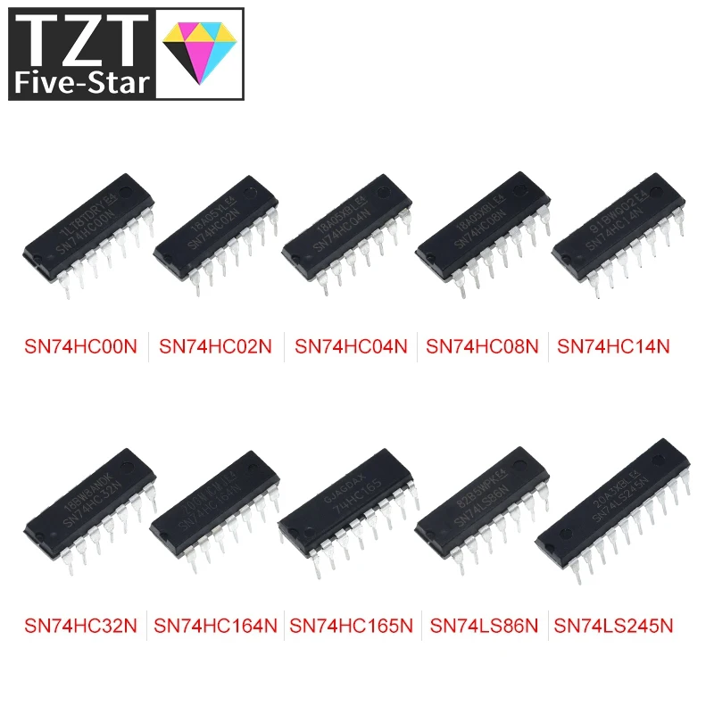 TZT 10PCS SN74HC00N SN74HC02N SN74HC04N SN74HC08N SN74HC14N SN74HC32N SN74HC164N SN74HC165N SN74LS86N SN74LS245N
TZT 10PCS SN74HC00N SN74HC02N SN74HC04N SN74HC08N SN74HC14N SN74HC32N SN74HC164N SN74HC165N SN74LS86N SN74LS245N