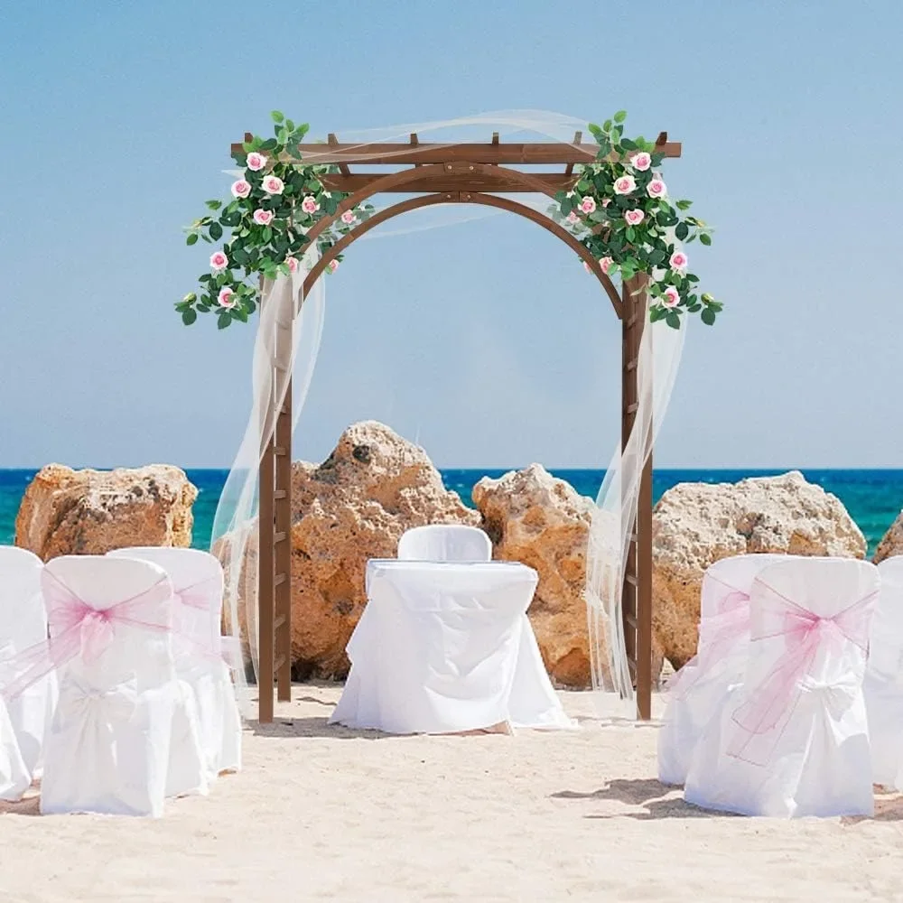 Wooden Garden Arbor - Garden Bridal Party Decoration Arch, Wood Garden Trellis for Plant Climbing, Wedding Arch for Ceremony
Wooden Garden Arbor - Garden Bridal Party Decoration Arch, Wood Garden Trellis for Plant Climbing, Wedding Arch for Ceremony