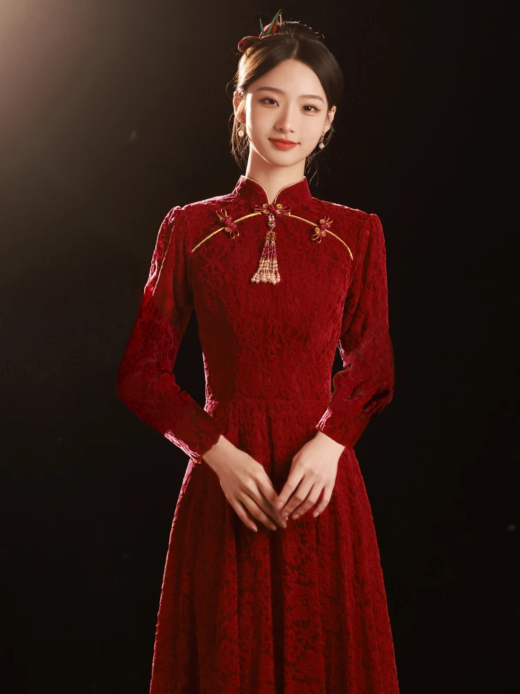 Chinese Sle Engagement Dr Red Wedding Dr Cotail Par Evening Gown Stand Collar ort Size Women's Dr
Chinese Sle Engagement Dr Red Wedding Dr Cotail Par Evening Gown Stand Collar ort Size Women's Dr