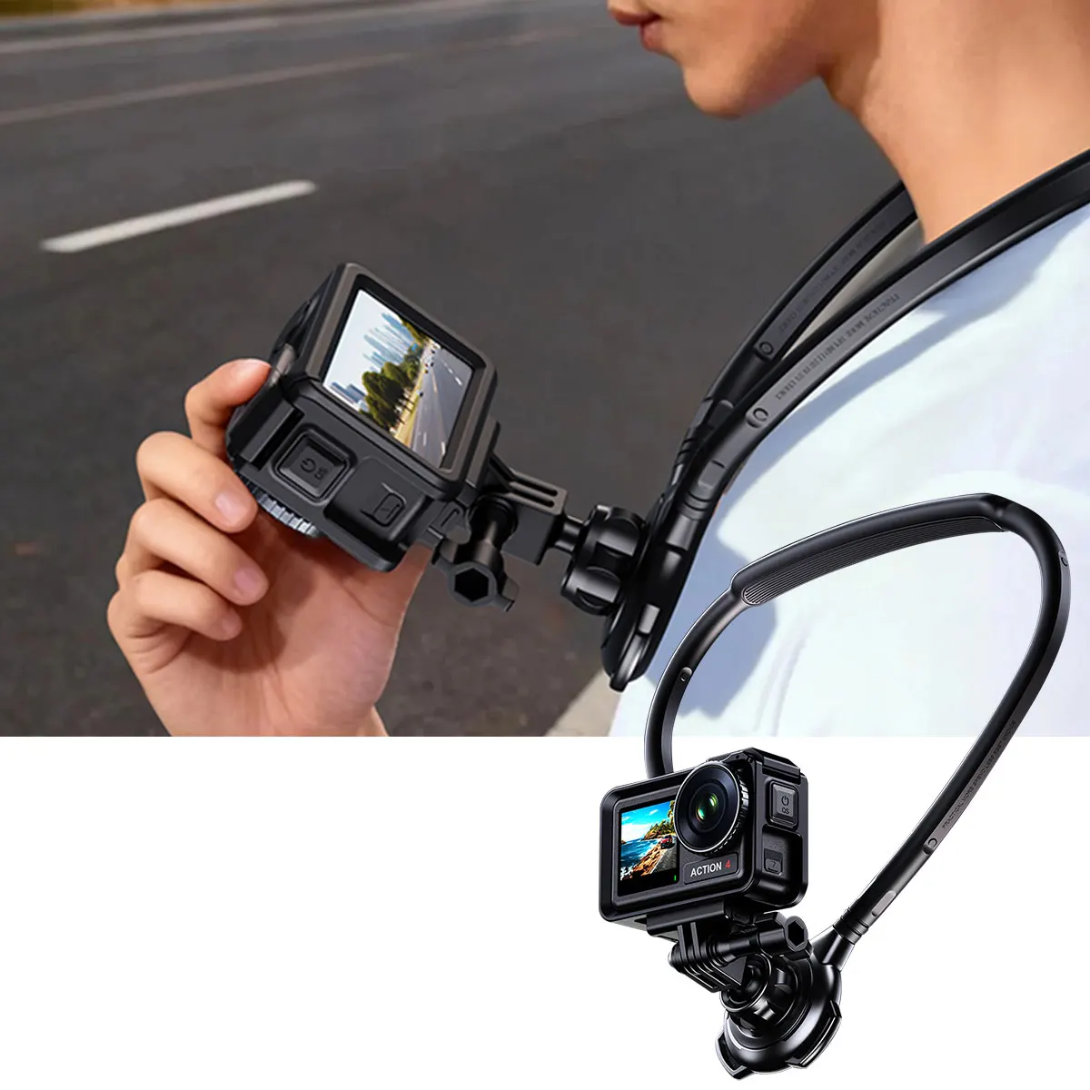 Sports Camera Neck Mount Bracket For POV Action Camera Holder for GoPro Insta360 Hero 10 9 8 DJI OSMO Action Camera Accessories
Sports Camera Neck Mount Bracket For POV Action Camera Holder for GoPro Insta360 Hero 10 9 8 DJI OSMO Action Camera Accessories