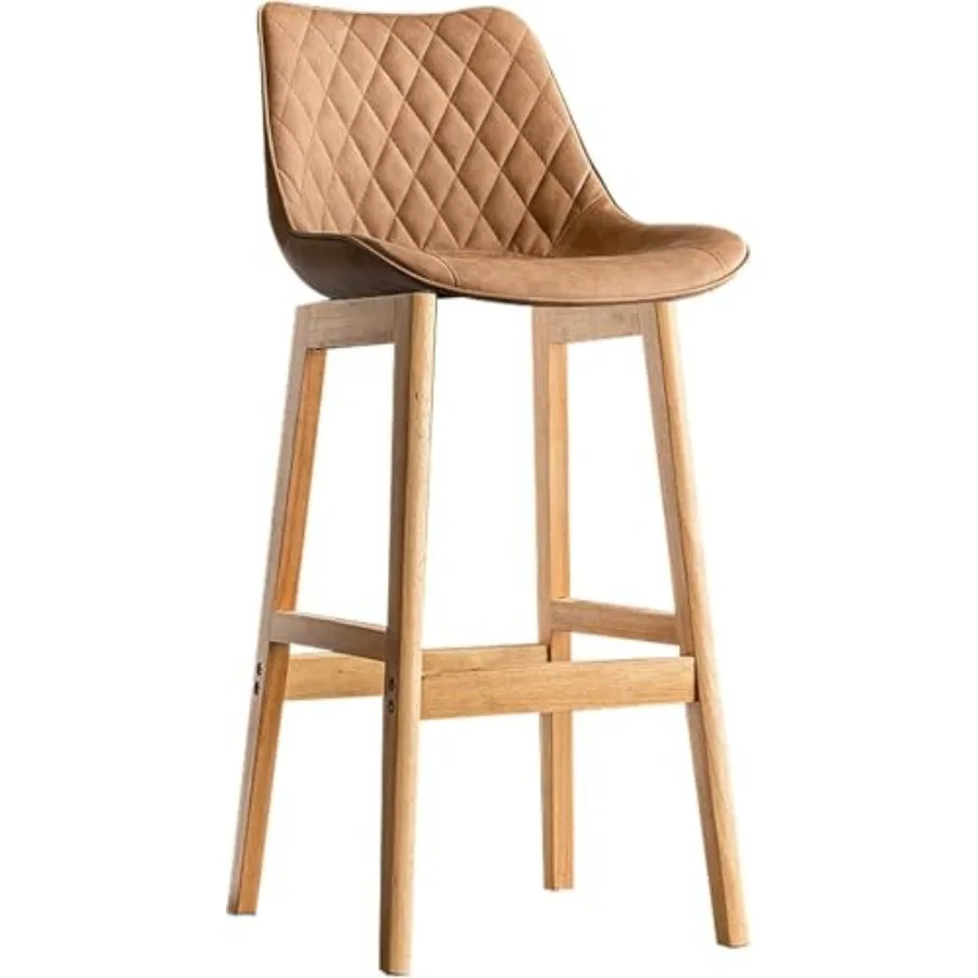 Bar Stools, Faux Leather Counter Stools Farmhouse Barstool Kitchen Island Bar High Chair with Wood Legs and Footrest, Support 3
Bar Stools, Faux Leather Counter Stools Farmhouse Barstool Kitchen Island Bar High Chair with Wood Legs and Footrest, Support 3