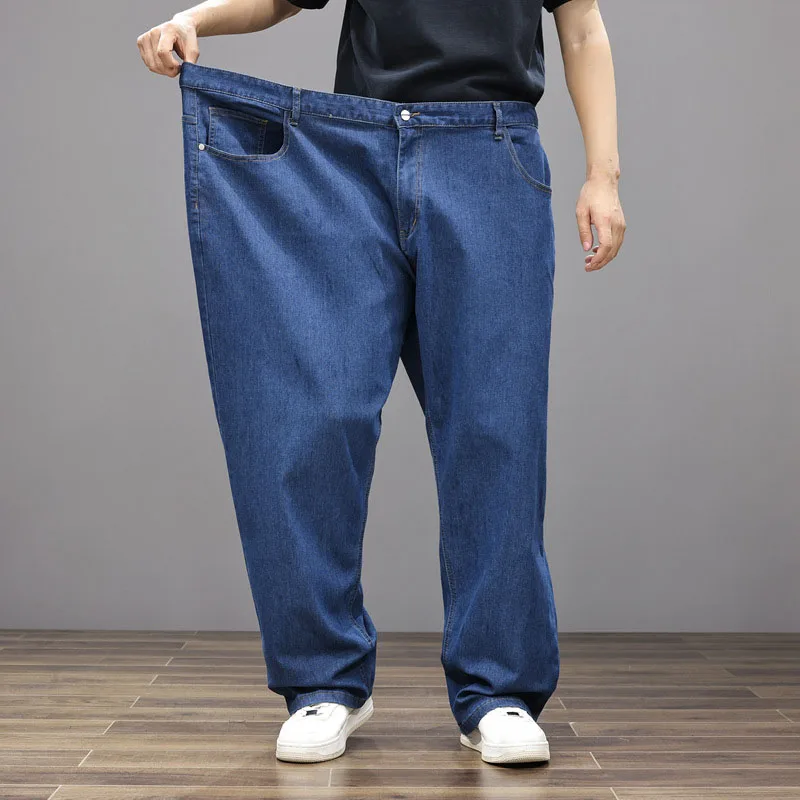 plus size jeans men loose straight spring Summer thin high waist trousers 52 50 56 pants
plus size jeans men loose straight spring Summer thin high waist trousers 52 50 56 pants