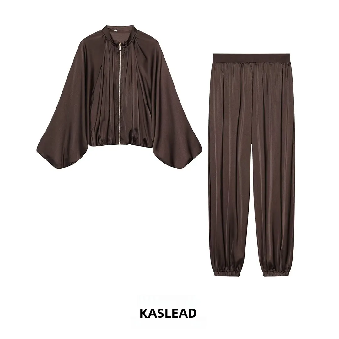 KASLEAD New Women's Fashion Set Pilot Jacket Bubble Sleeve Long Pants Spring 2026 Style Long Sleeve Jacket And Pants Ensemble
KASLEAD New Women's Fashion Set Pilot Jacket Bubble Sleeve Long Pants Spring 2026 Style Long Sleeve Jacket And Pants Ensemble