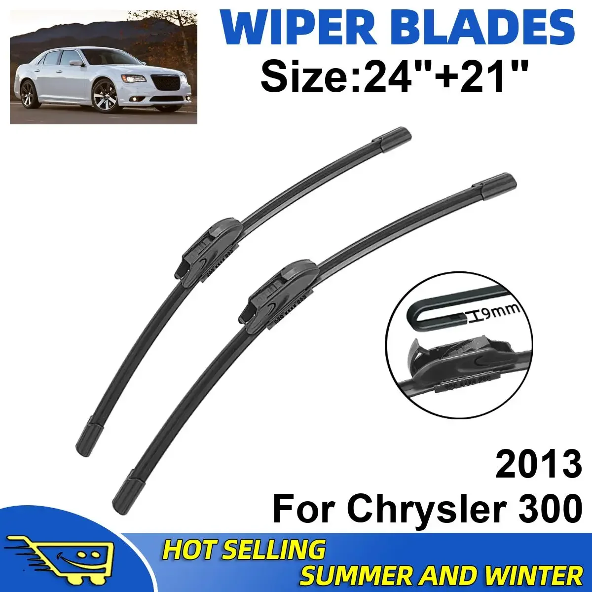 2PCS Wiper Blades Set Kit For Chrysler 300 2013 Front Windshield Brushes Windscreen Window Accessories
2PCS Wiper Blades Set Kit For Chrysler 300 2013 Front Windshield Brushes Windscreen Window Accessories