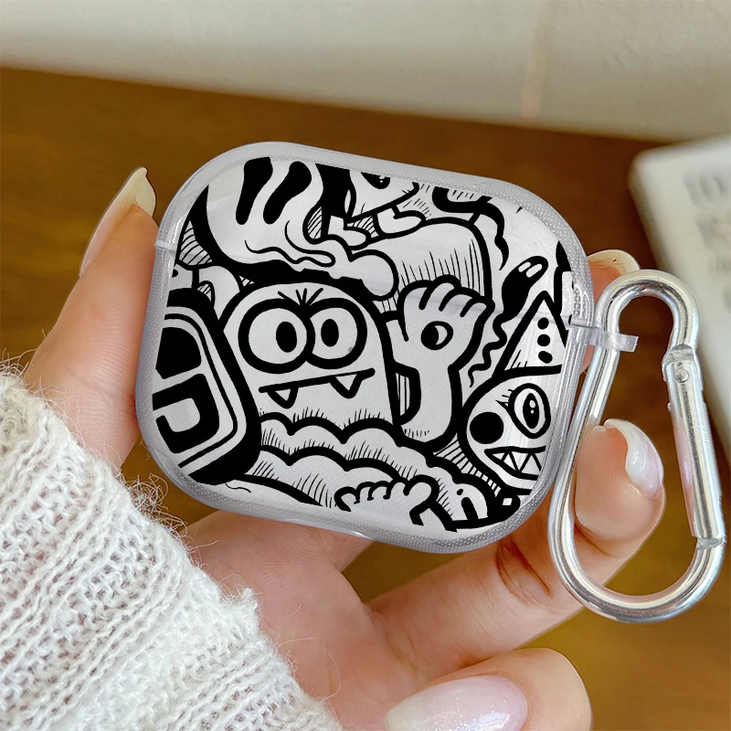 Cool Graffiti Cartoon Earbuds Case for AirPods 4/3/2/1 Clear Case For AirPods Pro3/Pro2/Pro Shockproof Soft TPU Protective Cover
Cool Graffiti Cartoon Earbuds Case for AirPods 4/3/2/1 Clear Case For AirPods Pro3/Pro2/Pro Shockproof Soft TPU Protective Cover