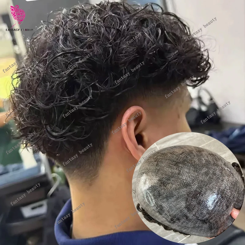 Curly Men Toupee Durable Full PU 0.1Mm Thin Skin 26MM CurlS Capillary Prosthesis Real Human Hair Wig Grey Black Brwon Hairpiece
Curly Men Toupee Durable Full PU 0.1Mm Thin Skin 26MM CurlS Capillary Prosthesis Real Human Hair Wig Grey Black Brwon Hairpiece
