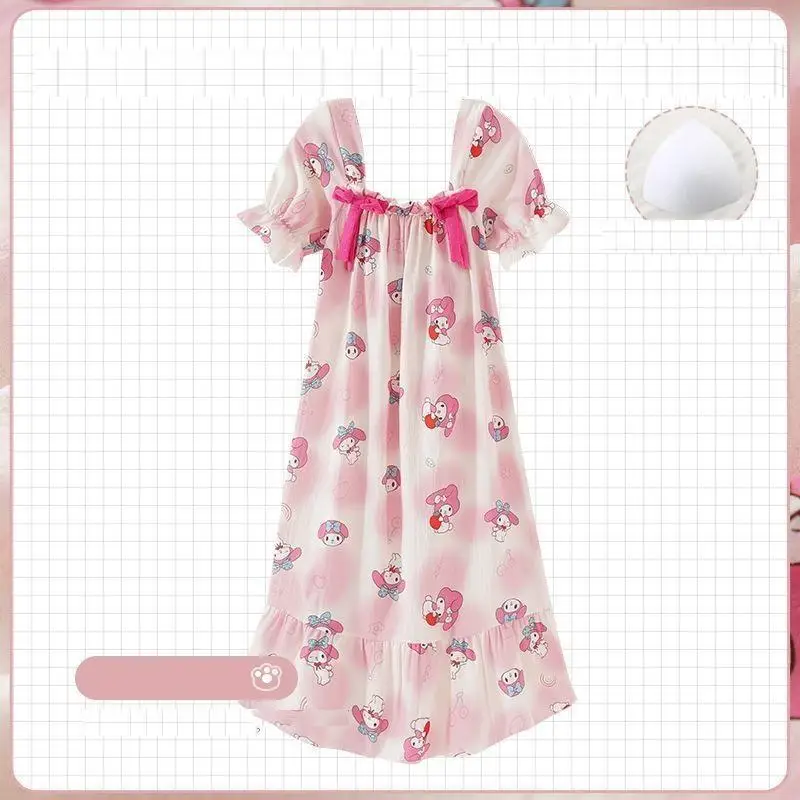 Sanrio летняя ночная рубашка My Melody пижамы Kawaii свободные милые удобные повседневные дышащие домашняя одежда с героями мультфильмов элитные подарки
Sanrio летняя ночная рубашка My Melody пижамы Kawaii свободные милые удобные повседневные дышащие домашняя одежда с героями мультфильмов элитные подарки