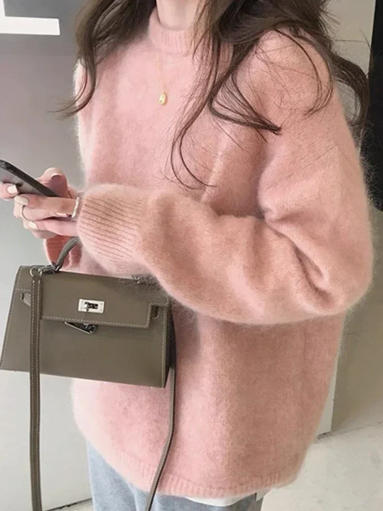 2024 Winter Korean Fashion Warm Knitted Hoodie Round Neck Plush Elastic Long Sleeve Elegant Lazy Style Casual Knitted Sweater
2024 Winter Korean Fashion Warm Knitted Hoodie Round Neck Plush Elastic Long Sleeve Elegant Lazy Style Casual Knitted Sweater