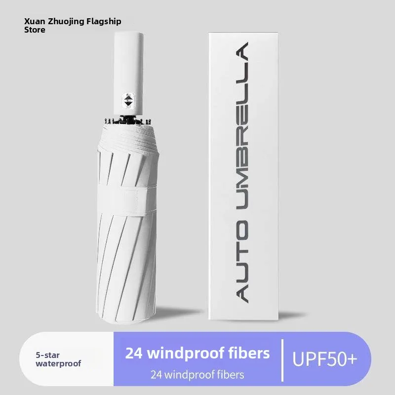 Automatic Full 24 Bones Folded Black Glue Umbrella Sunny Rain Dual Use Double Umbrella Sunscreen Advertising Logo Home Daily Use
Automatic Full 24 Bones Folded Black Glue Umbrella Sunny Rain Dual Use Double Umbrella Sunscreen Advertising Logo Home Daily Use