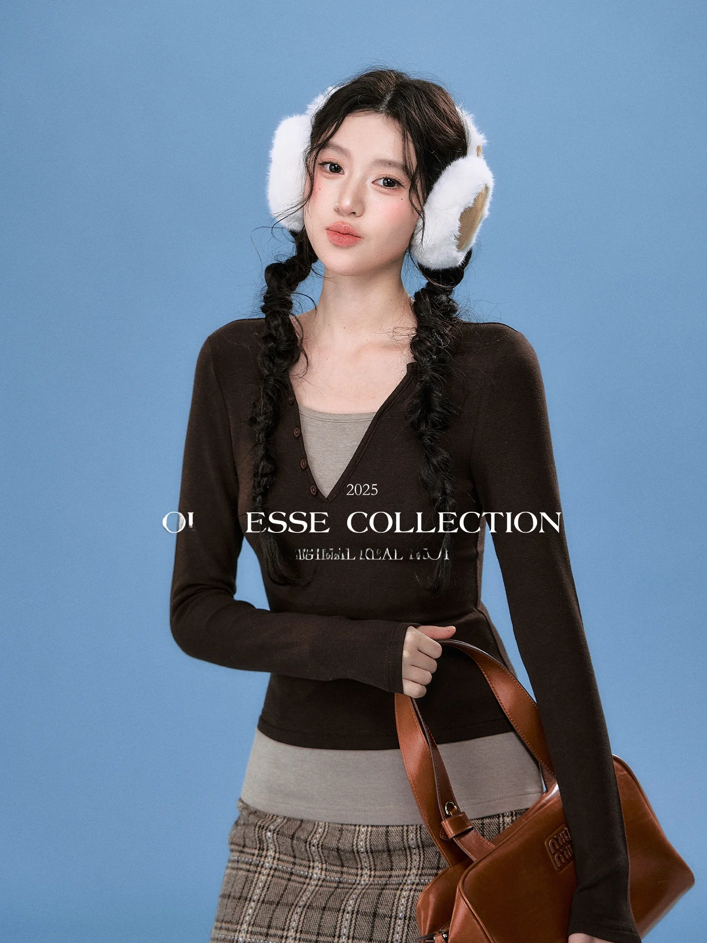 OIOI E Versatile Knitted Base Layer irt Long Sve V-Ne College Sle Fiber Blend Elastic Fabric Winter Collection
OIOI E Versatile Knitted Base Layer irt Long Sve V-Ne College Sle Fiber Blend Elastic Fabric Winter Collection