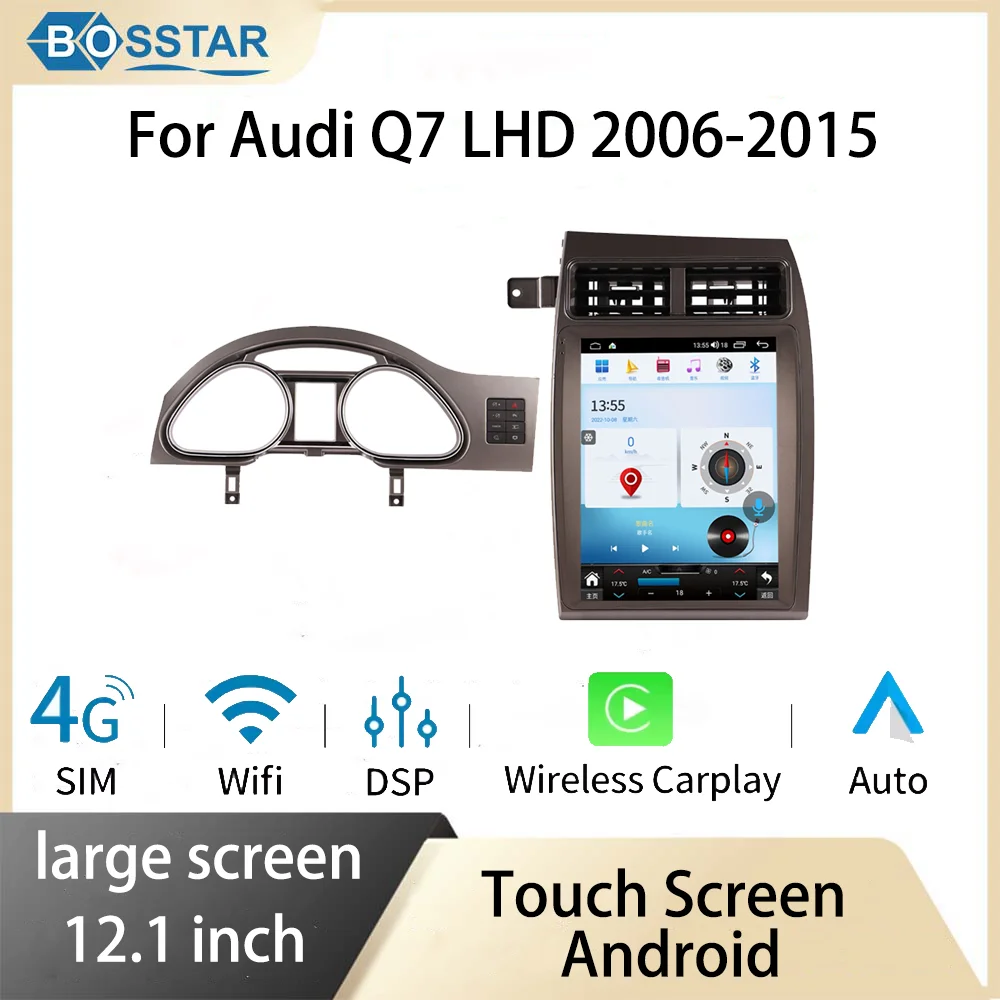Android 13 For Audi Q7 2005-2015 LHD Tesla Car Radio GPS Navig Multimedia Player Auto Stereo Head Unit Screen Auto Audio 
Android 13 For Audi Q7 2005-2015 LHD Tesla Car Radio GPS Navig Multimedia Player Auto Stereo Head Unit Screen Auto Audio