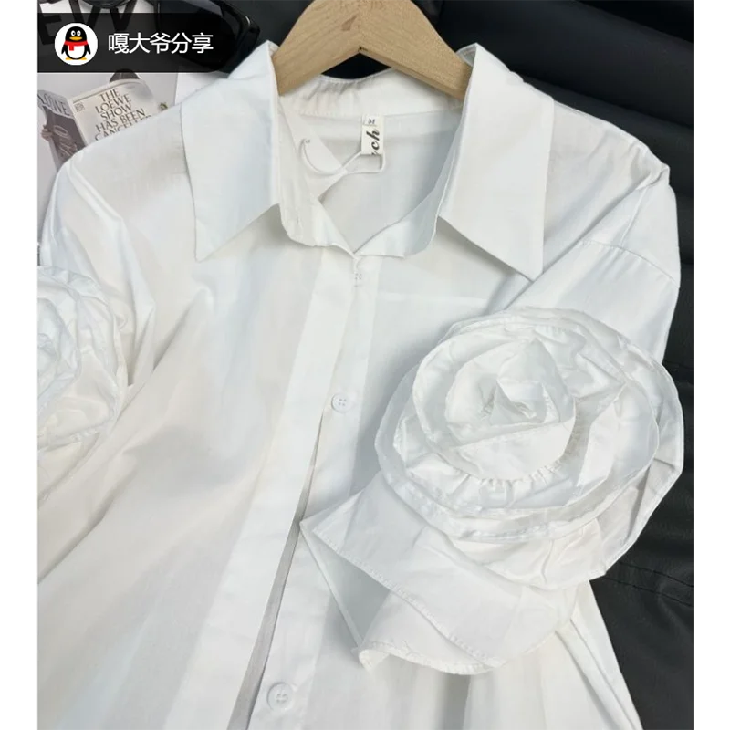 Street Style 3D Floral POLO Neck Short Sleeve Shirt Summer 2026 Slimming Top Trendy Design Casual Fashion Upperwear
Street Style 3D Floral POLO Neck Short Sleeve Shirt Summer 2026 Slimming Top Trendy Design Casual Fashion Upperwear