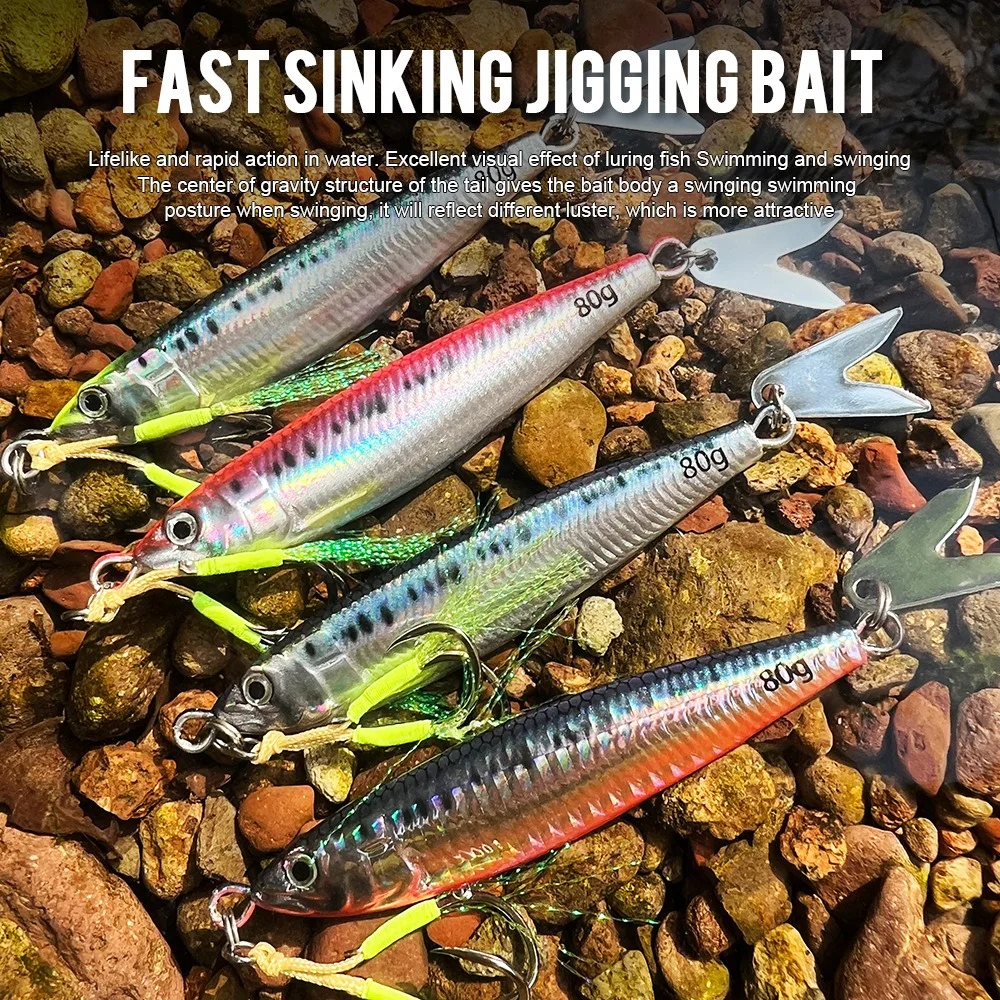 1Pcs Metal Jig 20g 30g 40g 60g 80g Fast Sinking Jigging Bait Iron Plate Simulated Fishing Artificial Ocean Boat Fishing Tackle
1Pcs Metal Jig 20g 30g 40g 60g 80g Fast Sinking Jigging Bait Iron Plate Simulated Fishing Artificial Ocean Boat Fishing Tackle