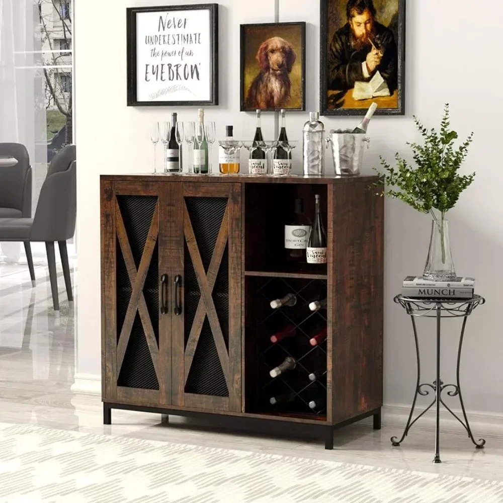 Wine Bar Cabinet, Industrial Cabinet with 2 Door and Shelf, Glass Holder,Buffet Sideboard for Dining Accent Storage Cabinet
Wine Bar Cabinet, Industrial Cabinet with 2 Door and Shelf, Glass Holder,Buffet Sideboard for Dining Accent Storage Cabinet