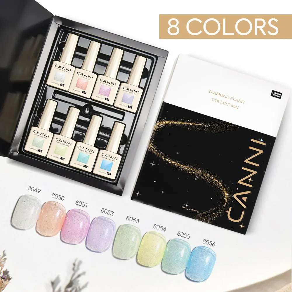 CANNI Glitter Gel Nail Polish HEMA FREE 9ml 8Colors Set Soak Off Uv LED Nail Fairy Glitter High Quality Art Manicure Salon DIY
CANNI Glitter Gel Nail Polish HEMA FREE 9ml 8Colors Set Soak Off Uv LED Nail Fairy Glitter High Quality Art Manicure Salon DIY