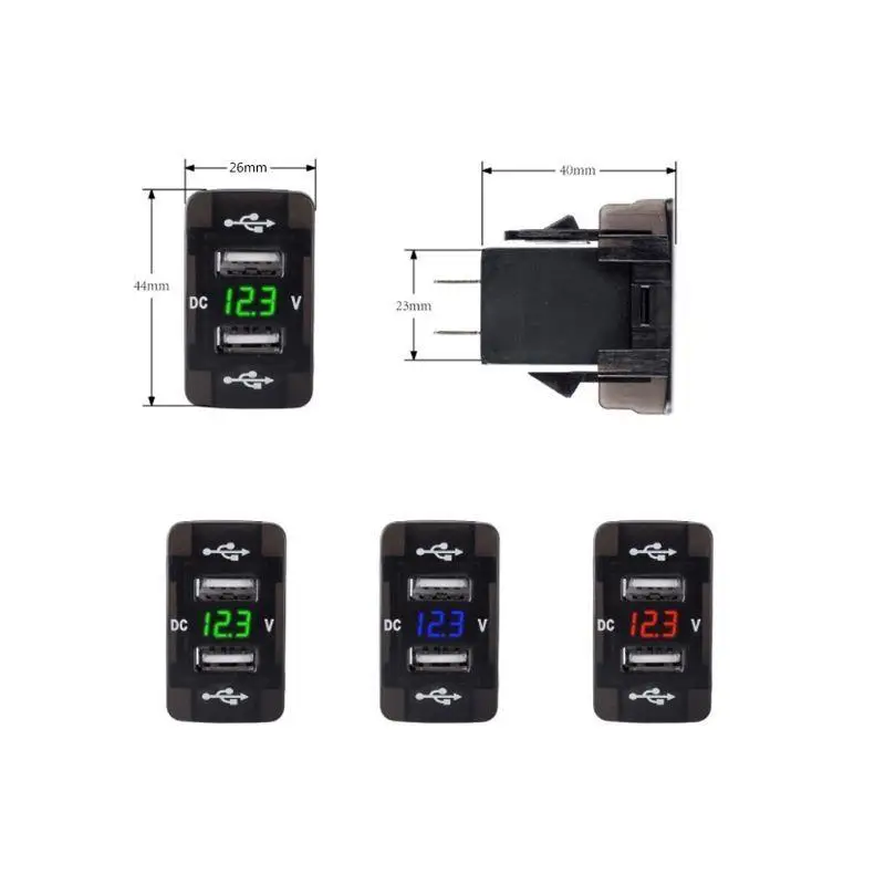 652F 12V USB Outlet Quick Dual USB Socket, USB Socket with LED Voltmeter,Waterproof Car Adapter
652F 12V USB Outlet Quick Dual USB Socket, USB Socket with LED Voltmeter,Waterproof Car Adapter