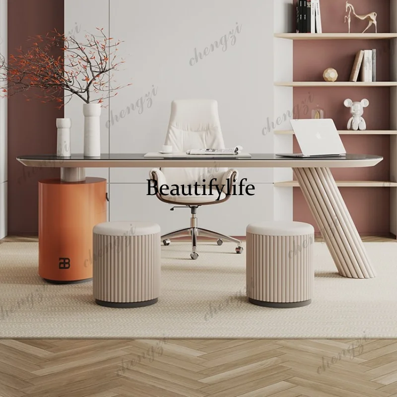 T41 Simple Modern Office Desk Small-sized Minimalist Writing with Drawers Office Desk Light Luxury Rock Plate Furniture Bureau
T41 Simple Modern Office Desk Small-sized Minimalist Writing with Drawers Office Desk Light Luxury Rock Plate Furniture Bureau