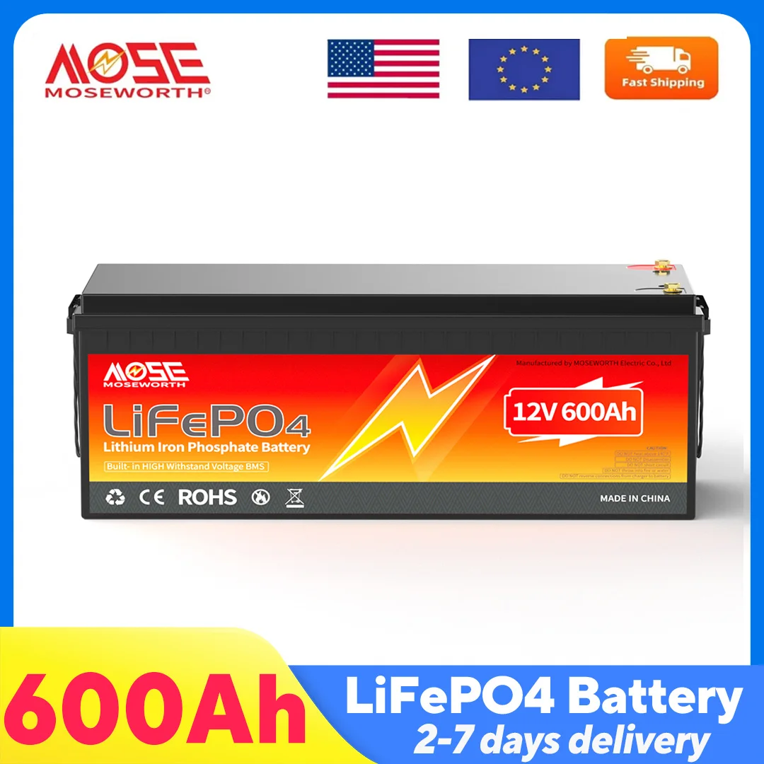 Аккумулятор MOSEWORTH 12В 600Ач LiFePO4 с BMS 200А, 10000+ циклов, литий-железо-фосфатный аккумулятор для дома, автофургона, лодки, солнечных панелей
Аккумулятор MOSEWORTH 12В 600Ач LiFePO4 с BMS 200А, 10000+ циклов, литий-железо-фосфатный аккумулятор для дома, автофургона, лодки, солнечных панелей