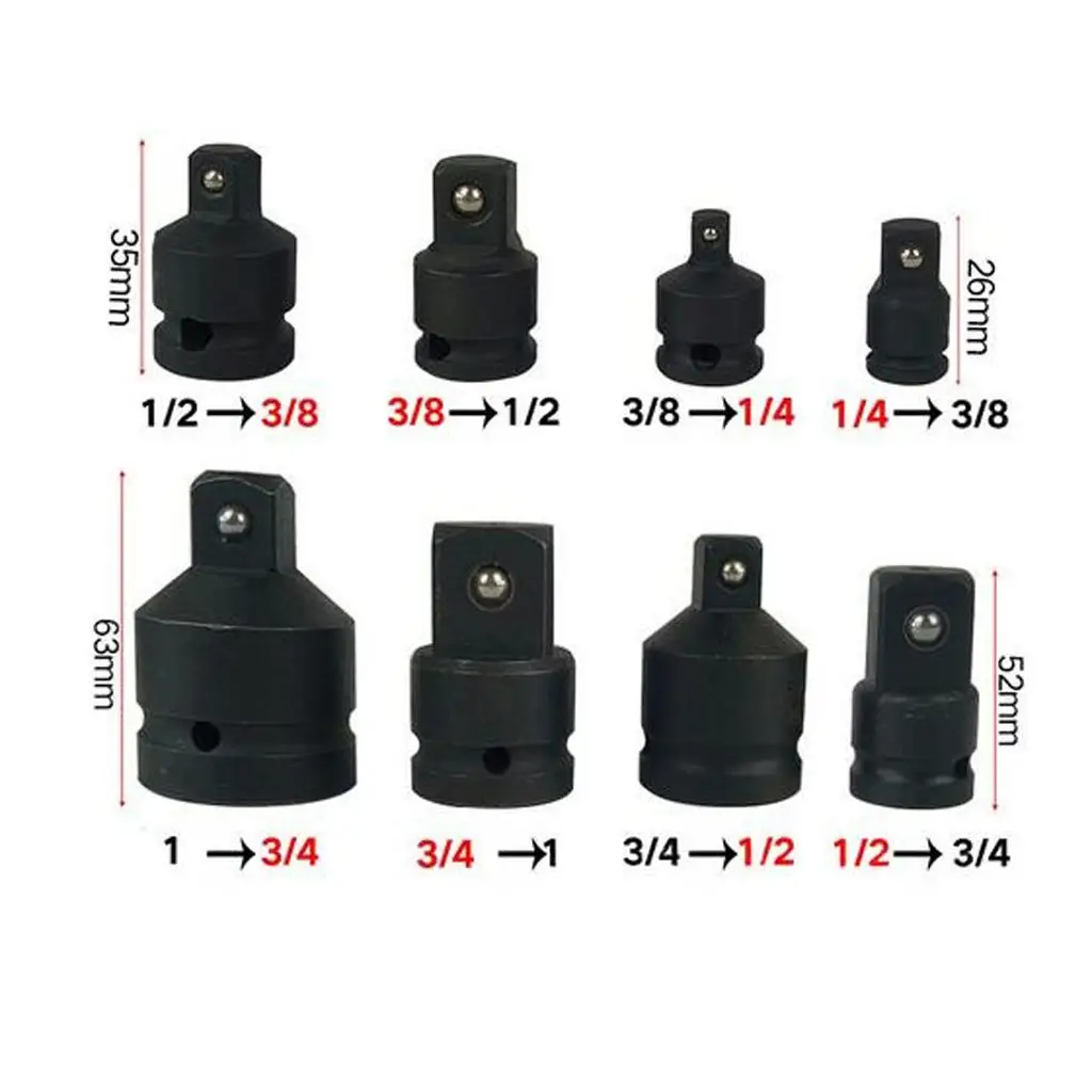 Chrome Vanadium Steel Socket Reducer Adapter Kit for Impact Wrenches Mechanical Tool Accessories
Chrome Vanadium Steel Socket Reducer Adapter Kit for Impact Wrenches Mechanical Tool Accessories