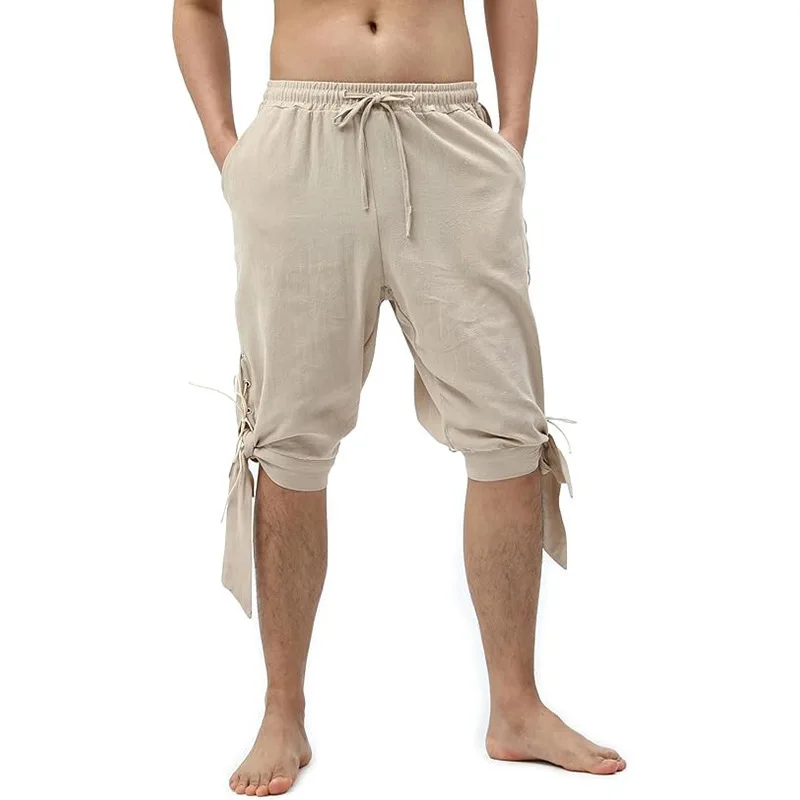 Summer Casual Men's Shorts Pure Cotton Pirate Pants Renaissance Medieval Shorts Halloween Trousers Cosplay Performance Costume
Summer Casual Men's Shorts Pure Cotton Pirate Pants Renaissance Medieval Shorts Halloween Trousers Cosplay Performance Costume