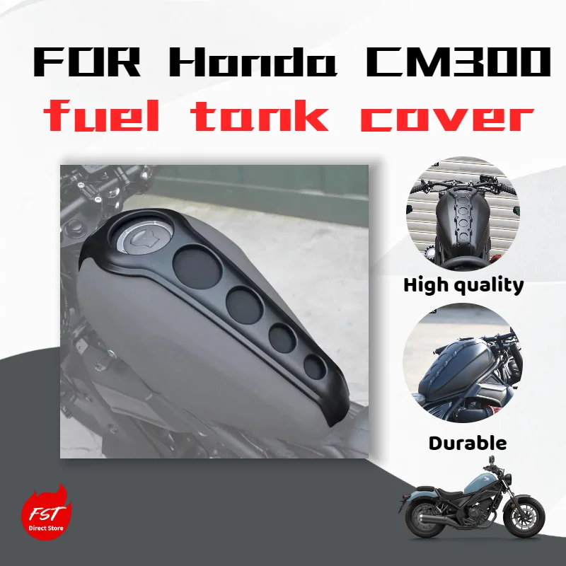For Honda CM300, a semi-enclosed fuel tank cover/protective shell/decorative cover accessory.
For Honda CM300, a semi-enclosed fuel tank cover/protective shell/decorative cover accessory.