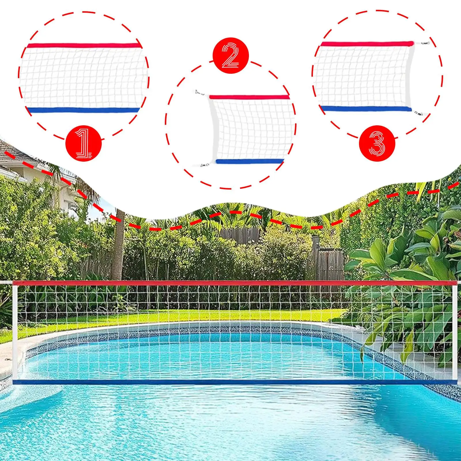 Volleyball Net Only Portable Weatherproof Training with Carrying Bag Volley Ball Net 14.76ftx3.28ft for Backyard Outdoor Sports
Volleyball Net Only Portable Weatherproof Training with Carrying Bag Volley Ball Net 14.76ftx3.28ft for Backyard Outdoor Sports