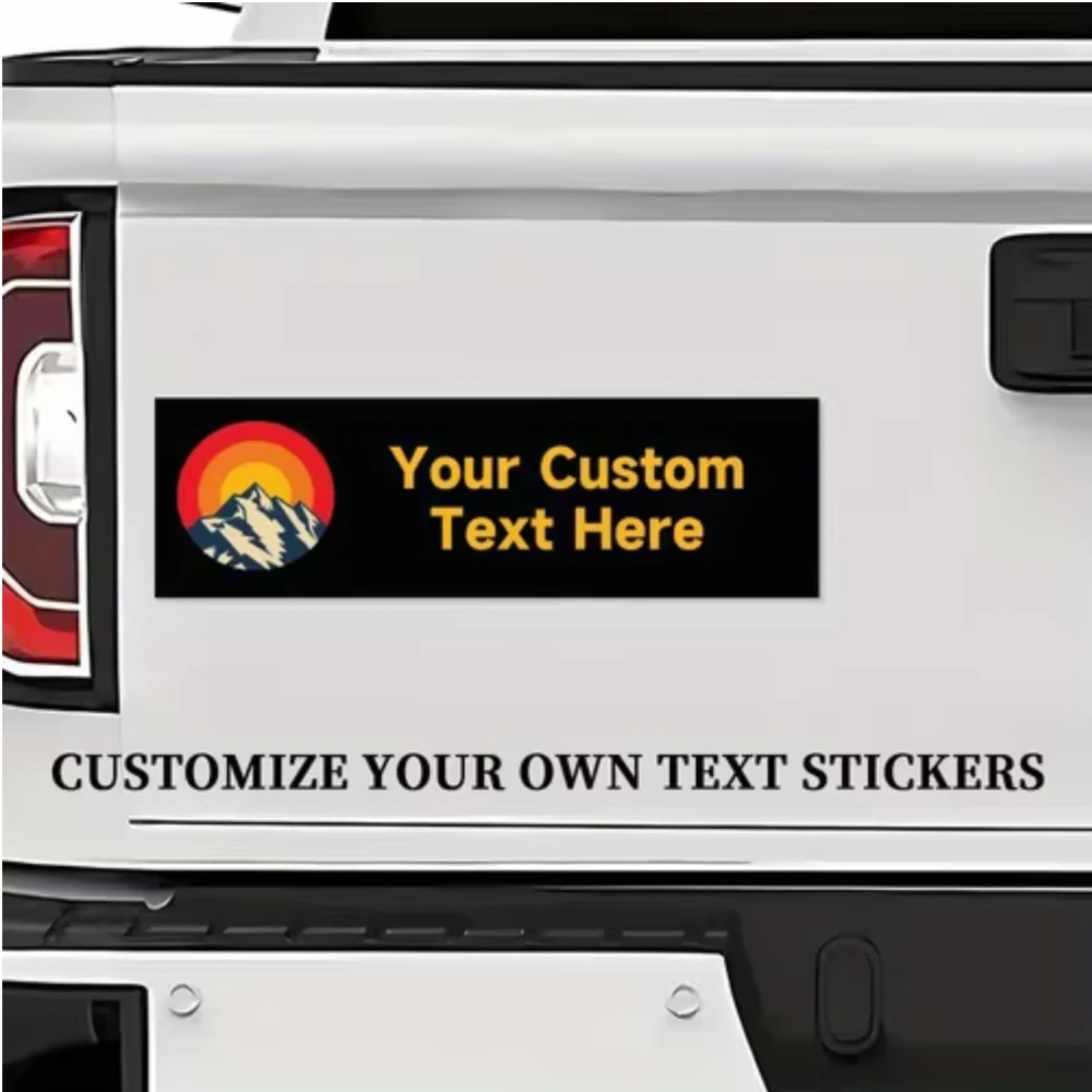 Custom Car Stickers Decals,Suitable Rear Windshield, Fuel Tank Cap, and Car doors,Mountain Sunset Design With Custom Text Option
Custom Car Stickers Decals,Suitable Rear Windshield, Fuel Tank Cap, and Car doors,Mountain Sunset Design With Custom Text Option