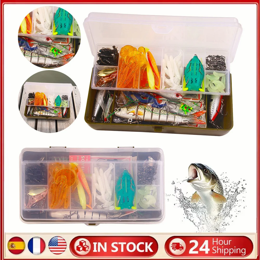 Набор рыболовных приманок: мягкие и жесткие приманки, крючки, вертлюги с коробкой для снастей для ловли баса, щуки, крэнкбейты и аксессуары для оснастки.
Набор рыболовных приманок: мягкие и жесткие приманки, крючки, вертлюги с коробкой для снастей для ловли баса, щуки, крэнкбейты и аксессуары для оснастки.