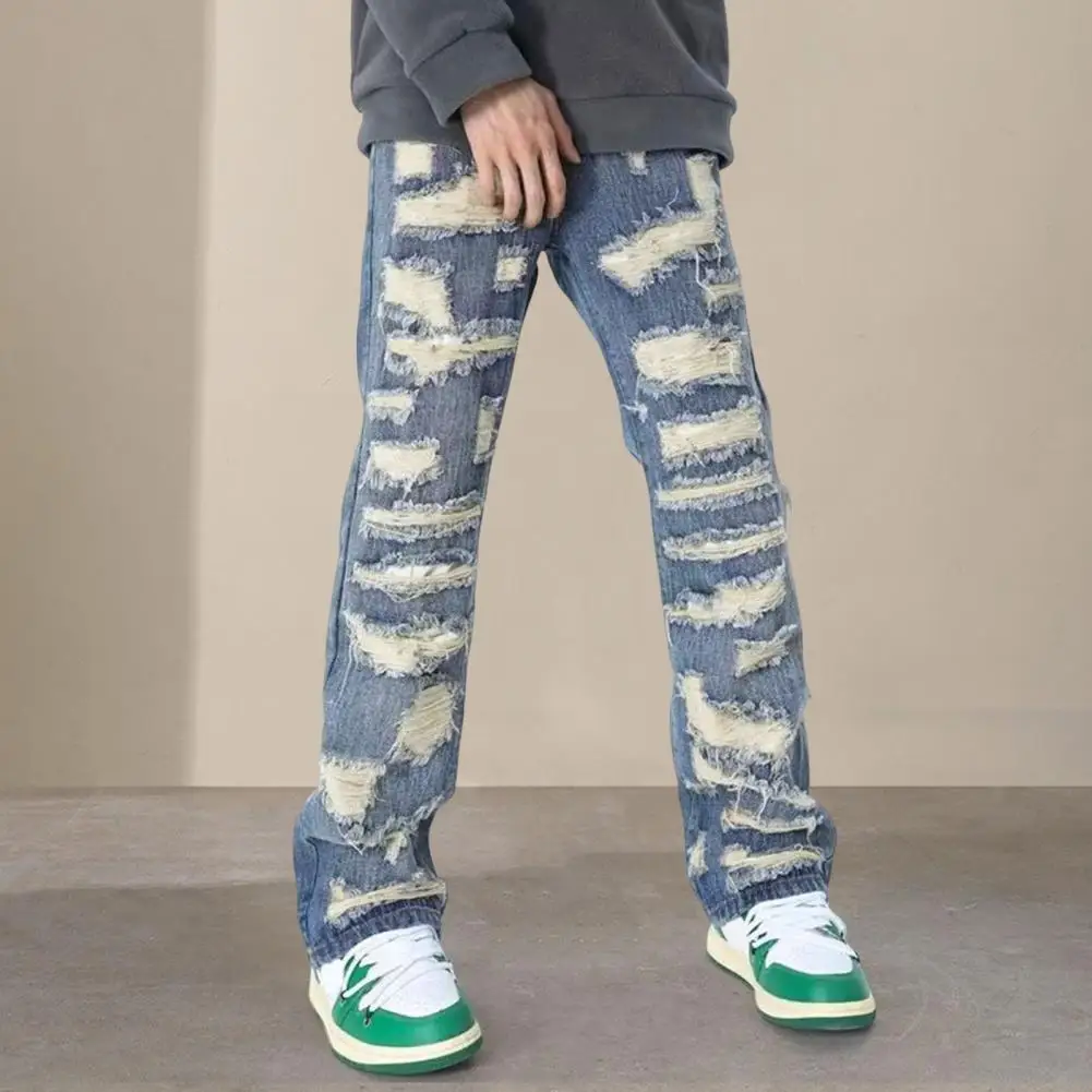 Men Distressed Vintage Jeans Vintage Distressed Men's Denim Jeans with Deep Pockets High Street Style Straight-leg for A
Men Distressed Vintage Jeans Vintage Distressed Men's Denim Jeans with Deep Pockets High Street Style Straight-leg for A