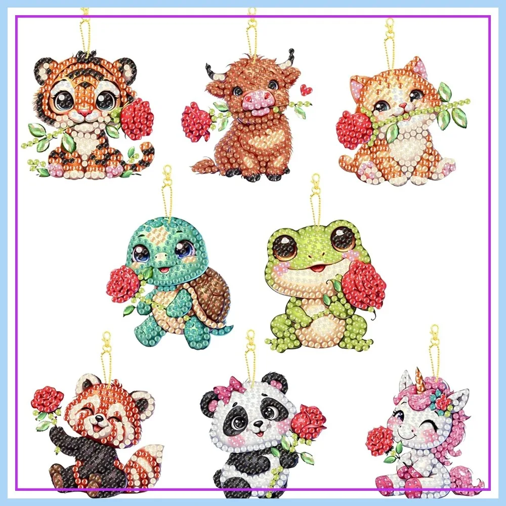 8Pcs 5D DIY Diamond Painting Keychain Set, Animal & Flower Pendants for Adults, Craft Kit Gift
8Pcs 5D DIY Diamond Painting Keychain Set, Animal & Flower Pendants for Adults, Craft Kit Gift