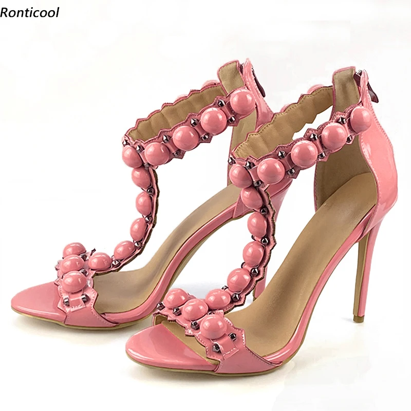 Ronticool женские сандалии ручной работы с Т-образным ремешком, блестящие бусины на шпильке с открытым носком, великолепная 8-цветная обувь для вечеринок, размер США 5-15
Ronticool женские сандалии ручной работы с Т-образным ремешком, блестящие бусины на шпильке с открытым носком, великолепная 8-цветная обувь для вечеринок, размер США 5-15