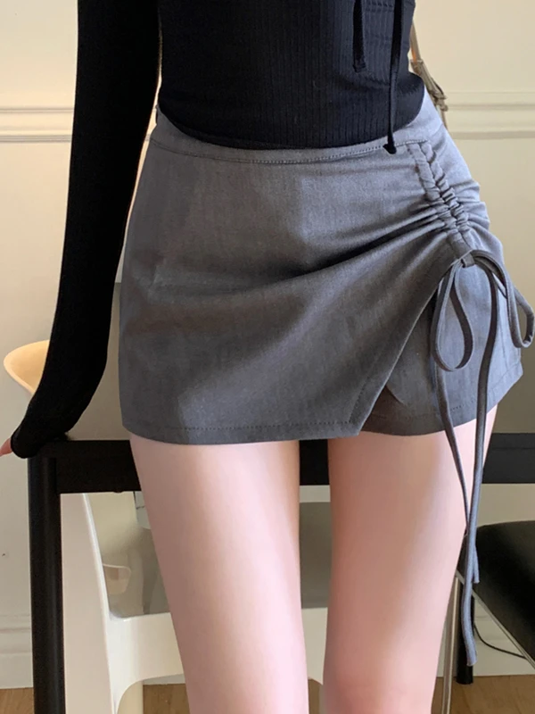 High Waist Asymmetric Skirt Women's Summer Long Leg Design Drawstring Wrap around Shorts Skirt Korean Style Commute
High Waist Asymmetric Skirt Women's Summer Long Leg Design Drawstring Wrap around Shorts Skirt Korean Style Commute