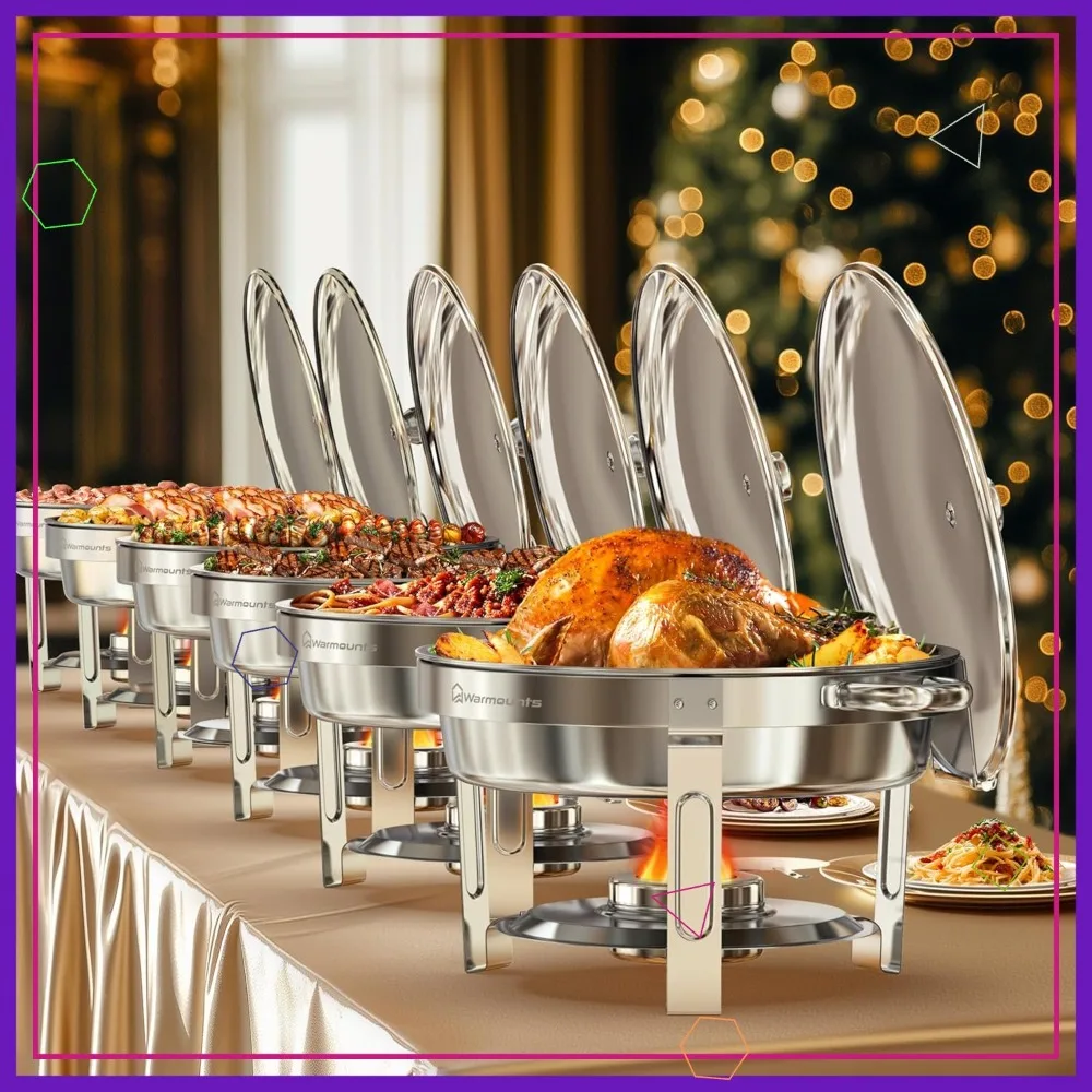 Нагревательные блюда из нержавеющей стали, 6 шт., подогреватели для шведского стола 5QT с держателем крышки, штабелируемые для вечеринок
Нагревательные блюда из нержавеющей стали, 6 шт., подогреватели для шведского стола 5QT с держателем крышки, штабелируемые для вечеринок