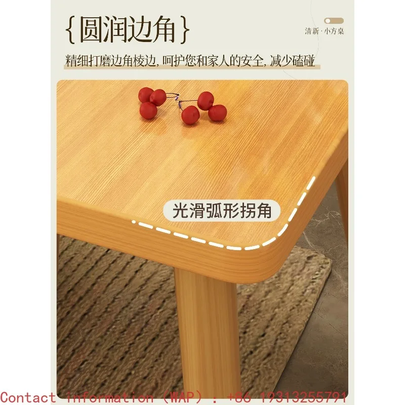 Small square table coffee table rental house small apartment simple square solid wood legs balcony sofa edge
Small square table coffee table rental house small apartment simple square solid wood legs balcony sofa edge