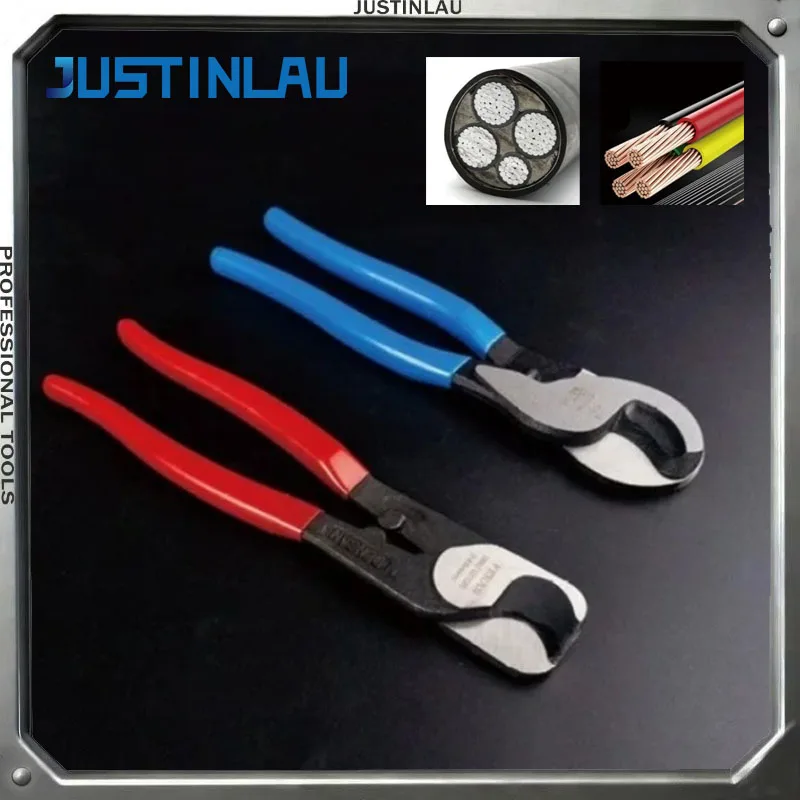 JUSTINLAU 1PC Manual Tool Cable Crimping Pliers 10 Inch Round Head Cable Cutter 10 Inch Square Head Cable Cutter Manual Tools