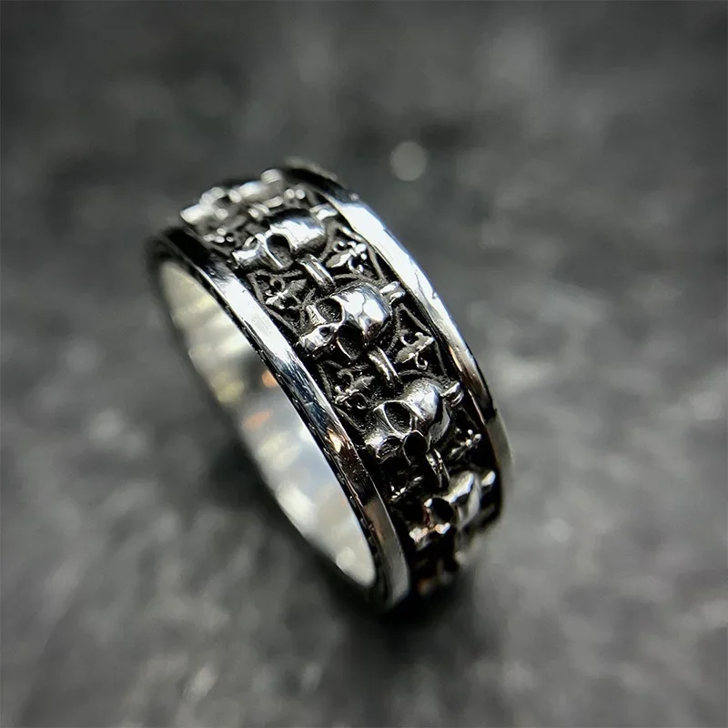 Vintage Fashion Skull Ring Personality Ghost Head Ring Opening Adjustable Size Ring Gothic Punk Trend Fashion Jewelry Wholesale
Vintage Fashion Skull Ring Personality Ghost Head Ring Opening Adjustable Size Ring Gothic Punk Trend Fashion Jewelry Wholesale