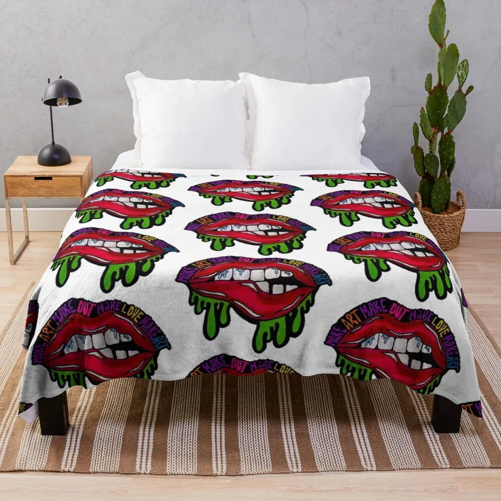make art make out make love Throw Blanket Plaid on the sofa Large Sofa Luxury Designer Blankets
make art make out make love Throw Blanket Plaid on the sofa Large Sofa Luxury Designer Blankets