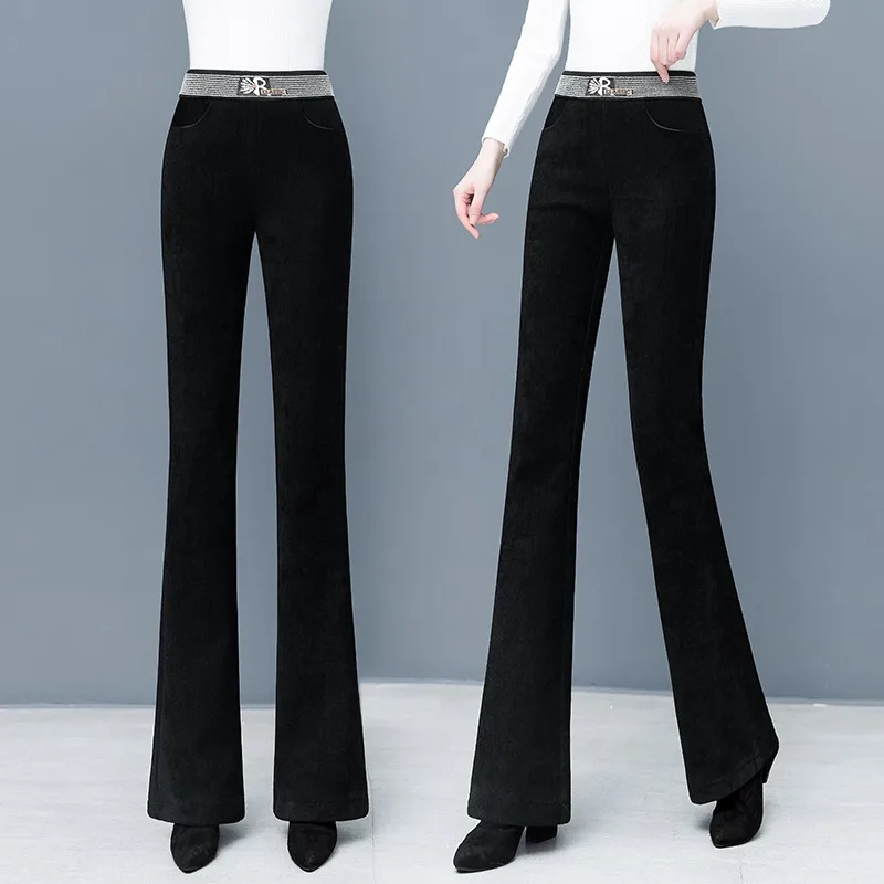 High Waist Flared Pants Women's Autumn Winter New Style Fleece Lined Thickened Casual Straight Leg Trousers Korean Style
High Waist Flared Pants Women's Autumn Winter New Style Fleece Lined Thickened Casual Straight Leg Trousers Korean Style