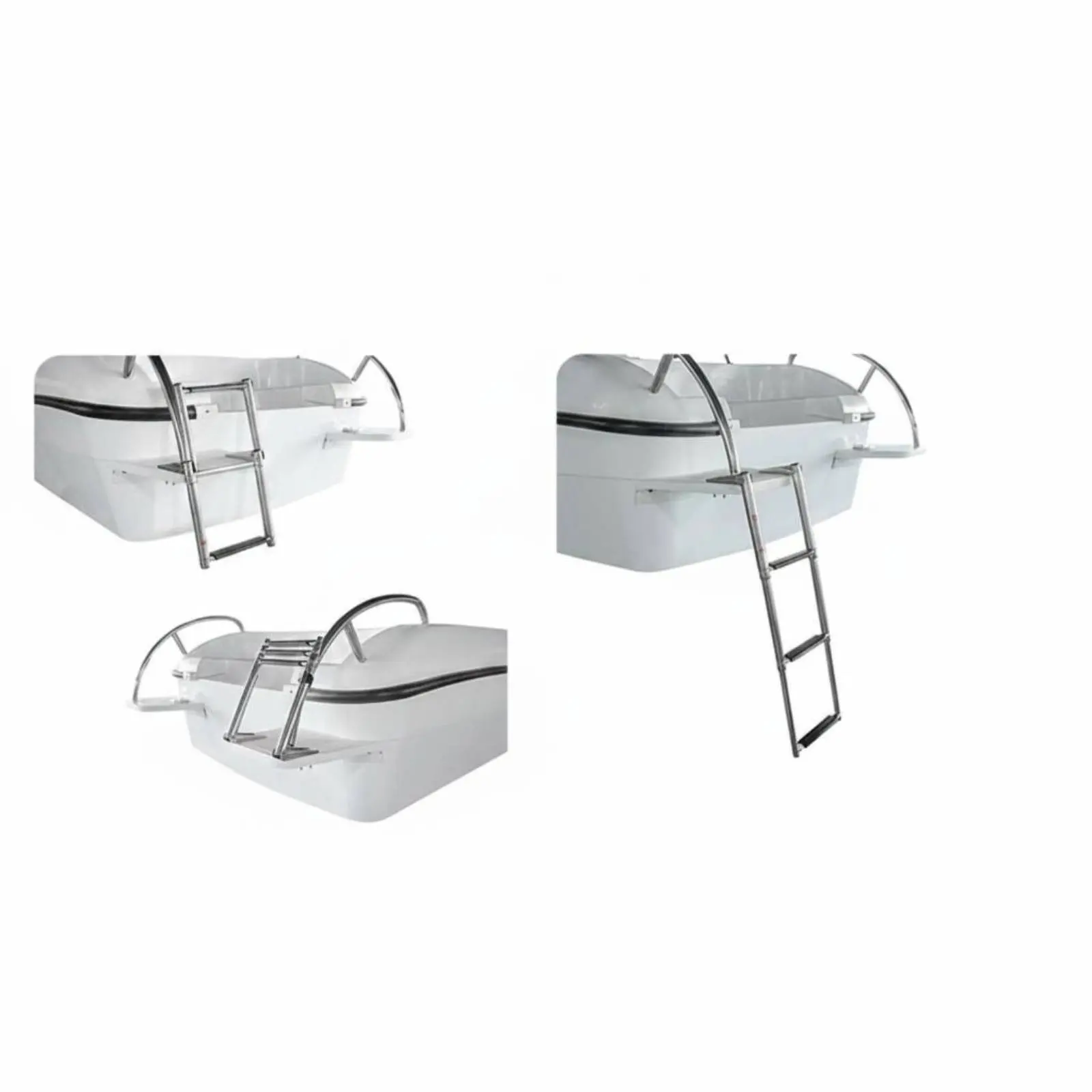Triple-Step Telescopic Boat Ladder Anti-Slip Steps Stainless Steel Boarding Ladder for Yacht
Triple-Step Telescopic Boat Ladder Anti-Slip Steps Stainless Steel Boarding Ladder for Yacht