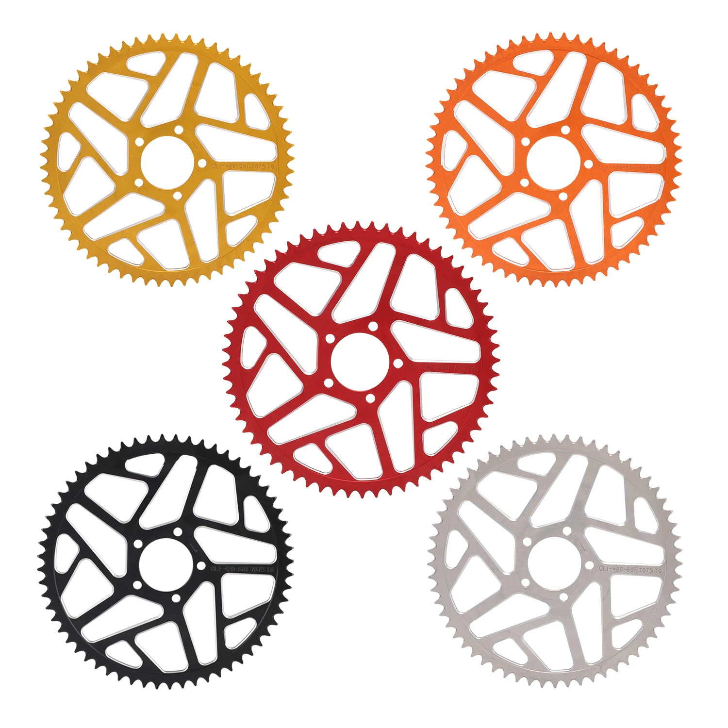 Aluminum CNC Chain Sprocket 48T 54T 58T 60T 62T for Electric Dirt Bike
Aluminum CNC Chain Sprocket 48T 54T 58T 60T 62T for Electric Dirt Bike