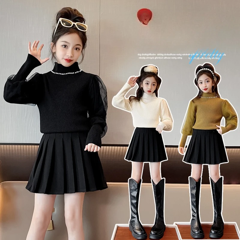 Осенне-зимний свитер для девочек, новый детский пуловер, вязаная нижняя рубашка для маленьких девочек
Осенне-зимний свитер для девочек, новый детский пуловер, вязаная нижняя рубашка для маленьких девочек