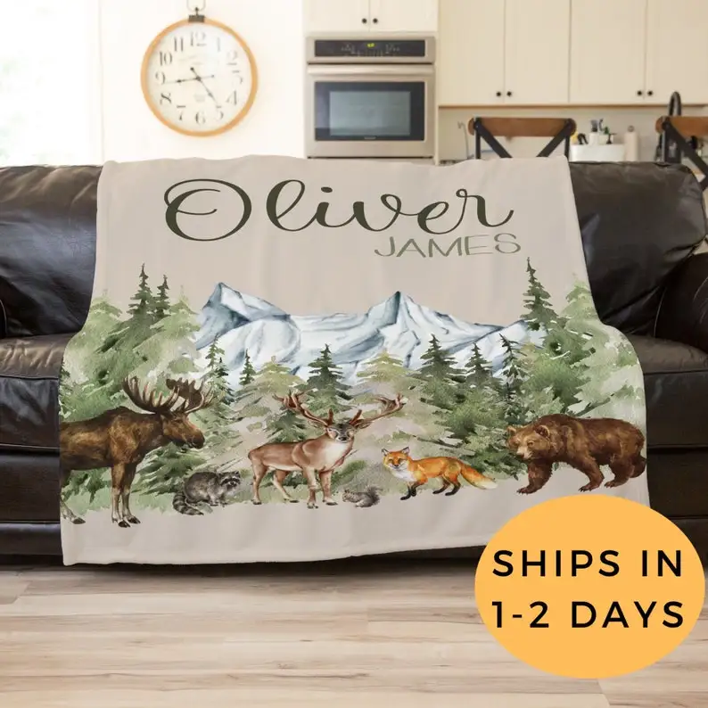 Woodland Throw Blanket, Custom Toddler Blanket, Fox Blanket Adult, Personalized Toddler Blanket, Birthday Gift, Animal Blanket F
Woodland Throw Blanket, Custom Toddler Blanket, Fox Blanket Adult, Personalized Toddler Blanket, Birthday Gift, Animal Blanket F