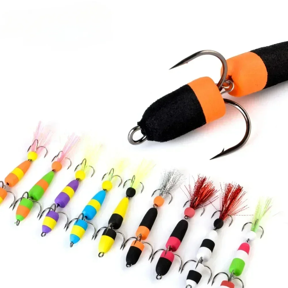 1 Pcs 4.5g with 2 Treble Hooks New PolychromeSize Foam Bait Bass Lure Soft Fishing LuyaBait Density Foam Swim Baits
1 Pcs 4.5g with 2 Treble Hooks New PolychromeSize Foam Bait Bass Lure Soft Fishing LuyaBait Density Foam Swim Baits