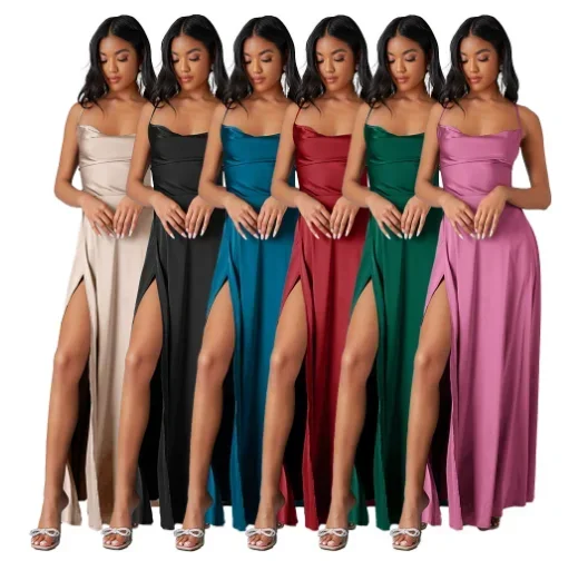 Women's sexy slimming slim fit backless suspender waist cinching dress long skirt summer dress robe argent bodycon dress
Women's sexy slimming slim fit backless suspender waist cinching dress long skirt summer dress robe argent bodycon dress
