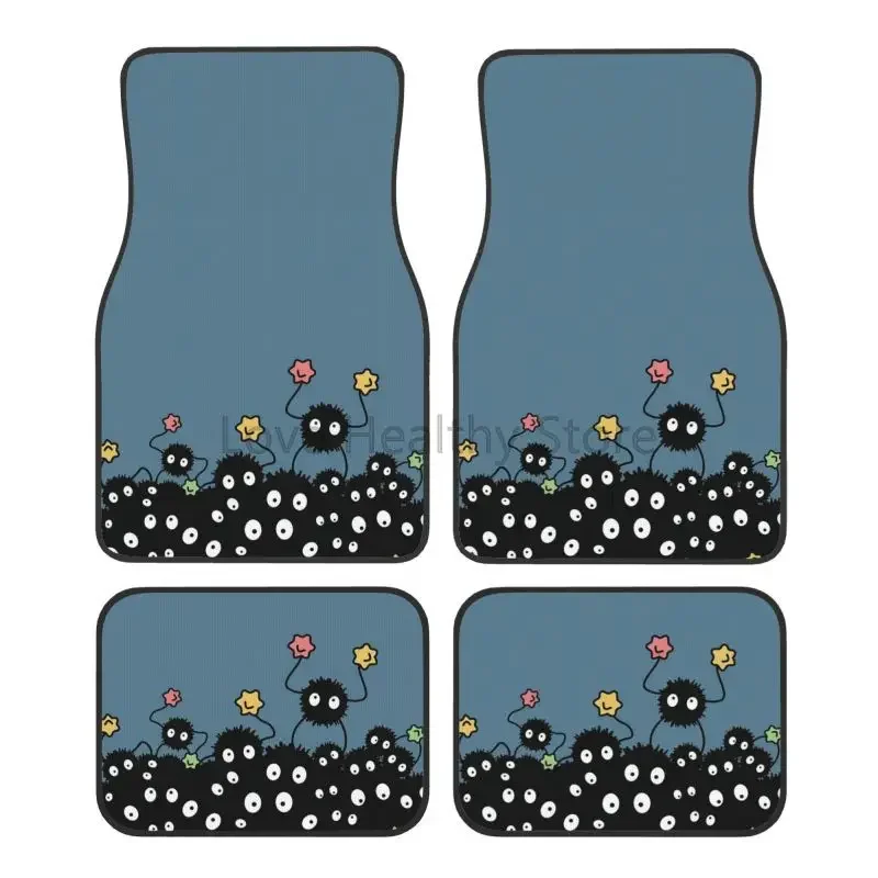 Автомобильные коврики с милым узором Soot Sprites, набор из 4 передних и задних ковриков для ног, универсальные автомобильные аксессуары, декор для фургона, седана, внедорожника
Автомобильные коврики с милым узором Soot Sprites, набор из 4 передних и задних ковриков для ног, универсальные автомобильные аксессуары, декор для фургона, седана, внедорожника
